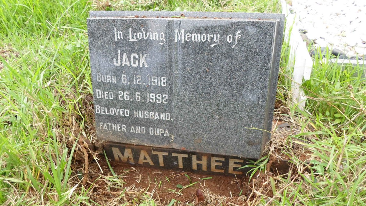 MATTHEE Jack 1918-1992