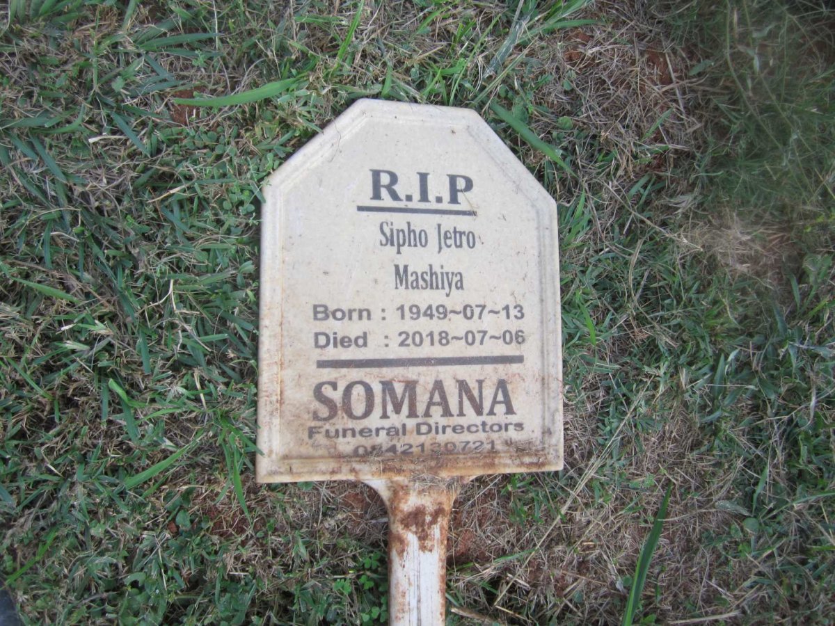 MASHIYA Sipho Jetro 1949-2018