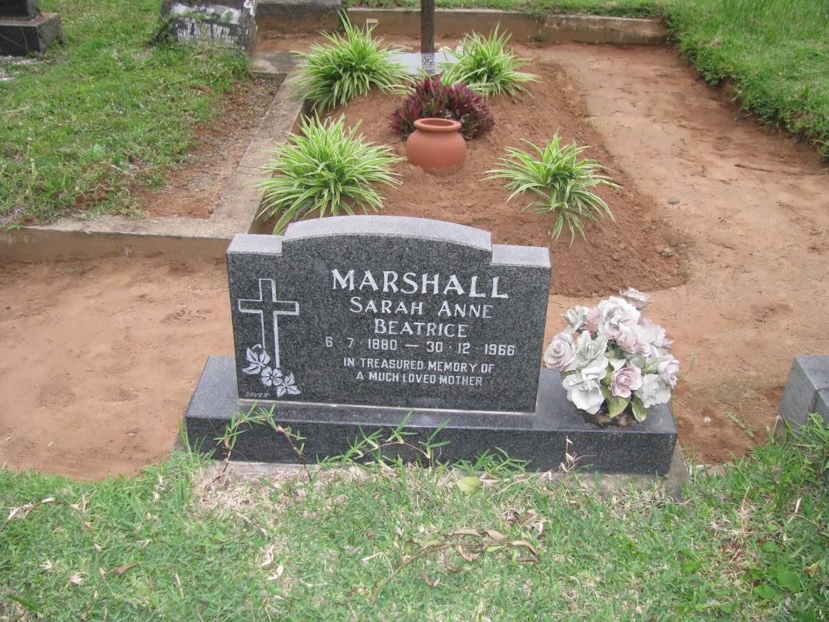 MARSHALL Sarah Anne Beatrice 1880-1966