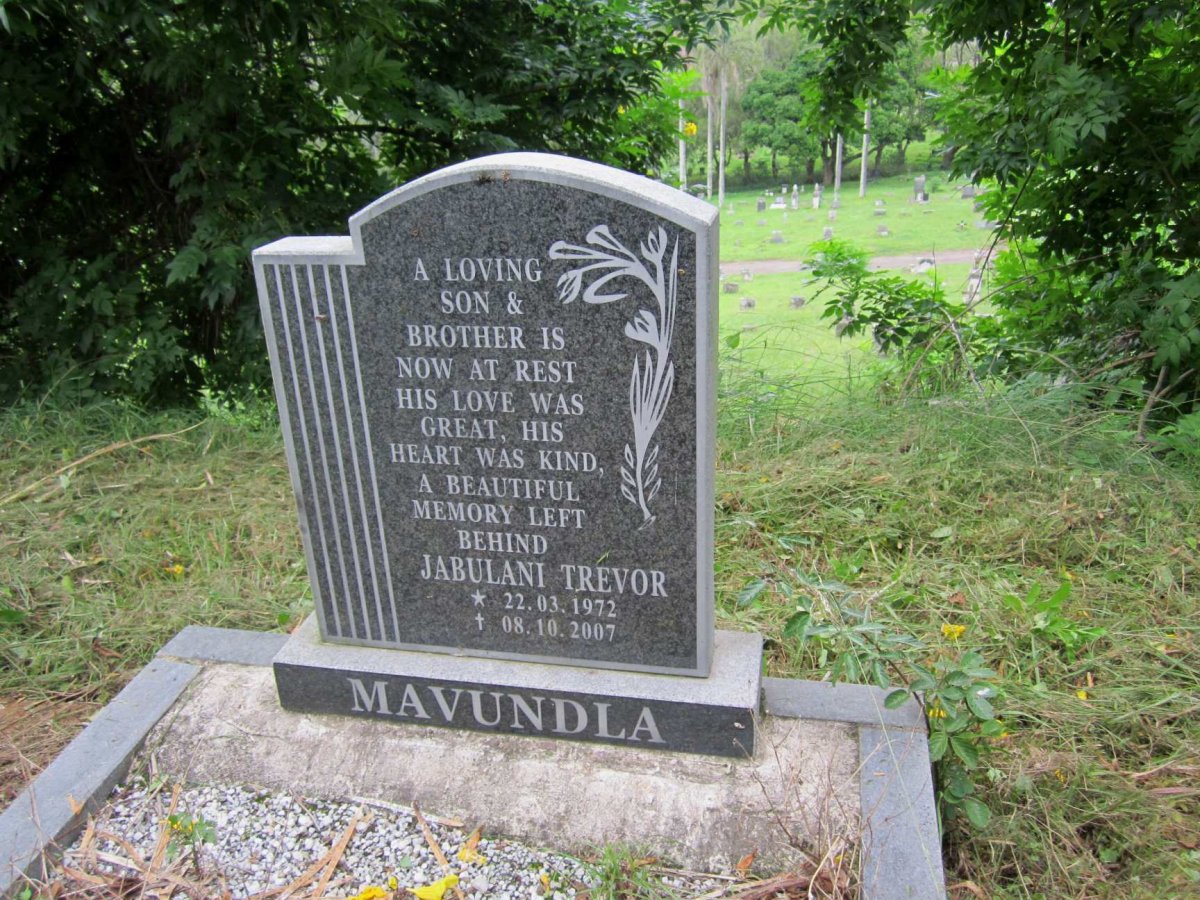 MAVUNDLA Jabulani Trevor 1972-2007