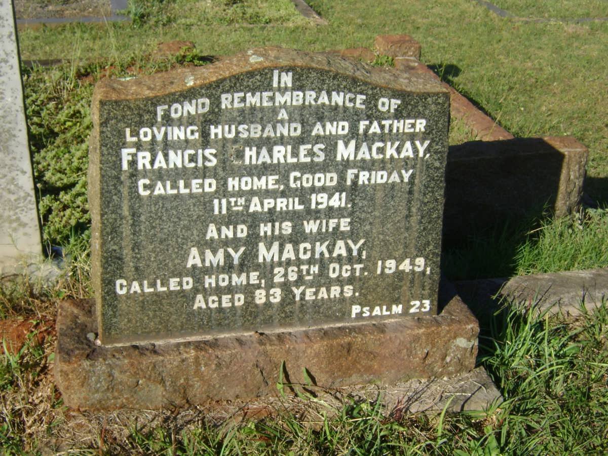 MACKAY Francis Charles -1941 &amp; Amy -1949