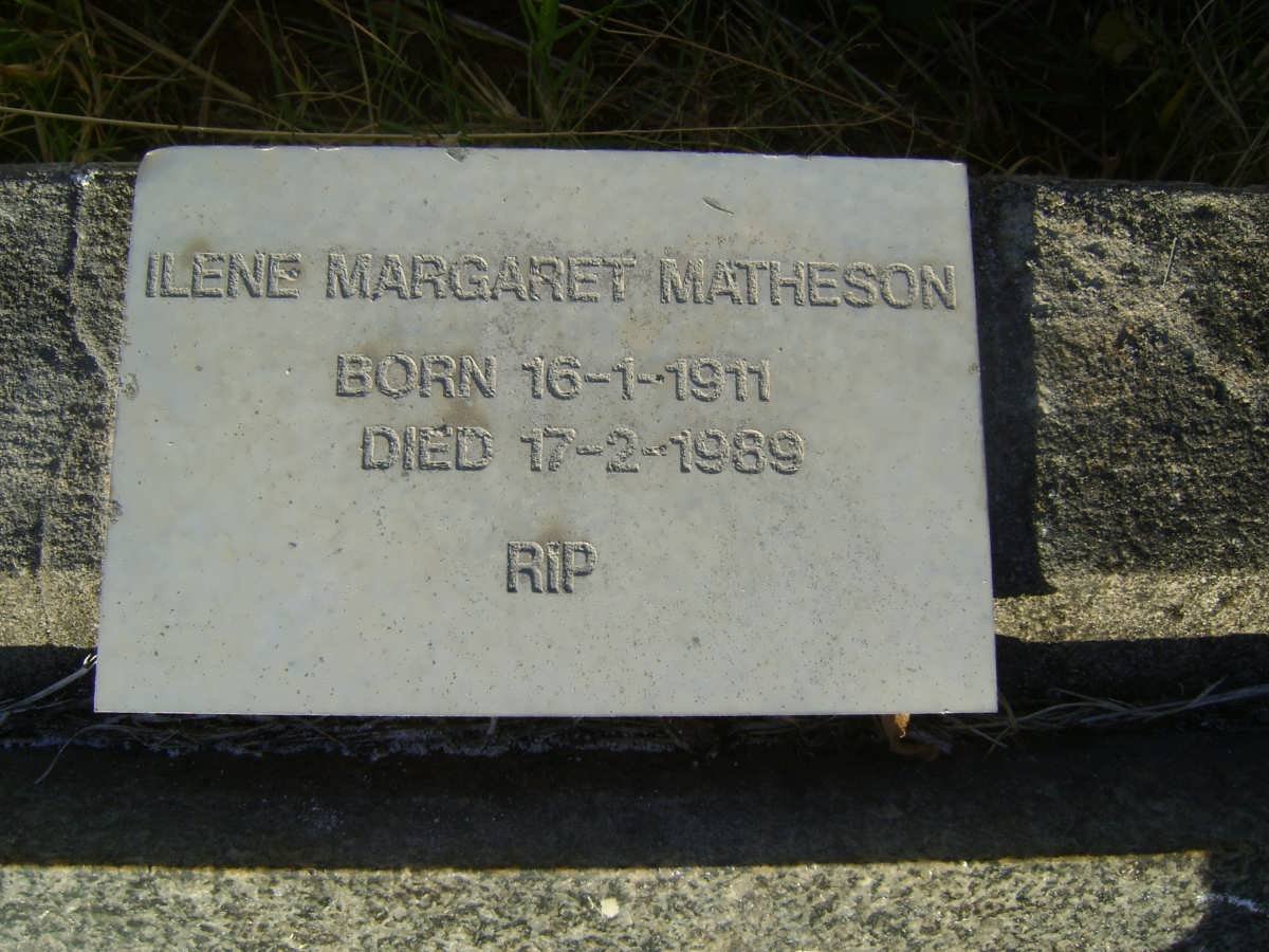 MATHESON Ilene Margaret 1911-1989