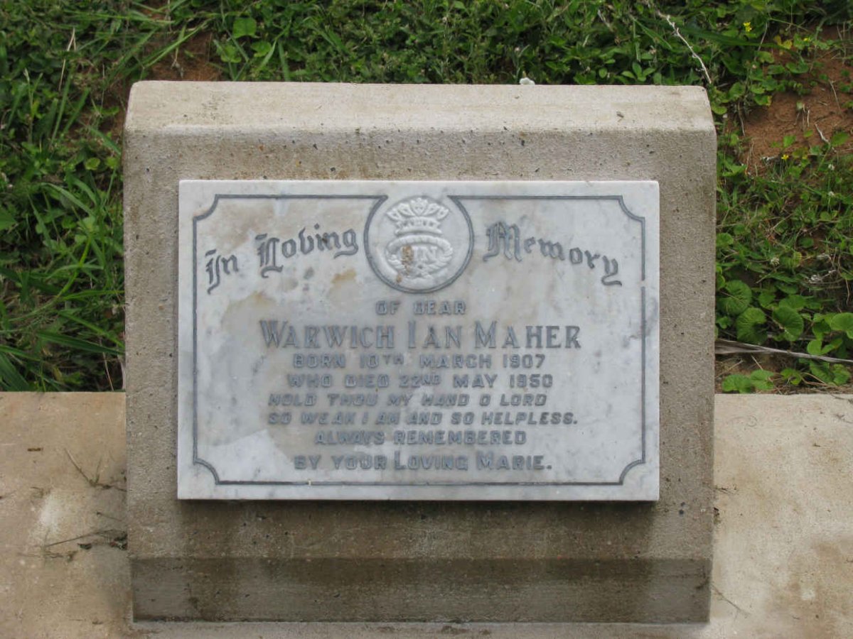 MAHER Warwich Ian 1907-1950