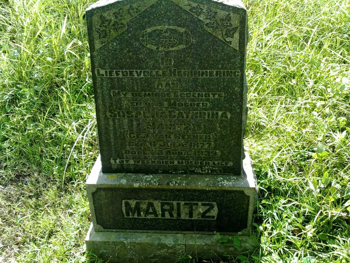 MARITZ Susanna Cathrina nee VAN REENEN 1877-1939