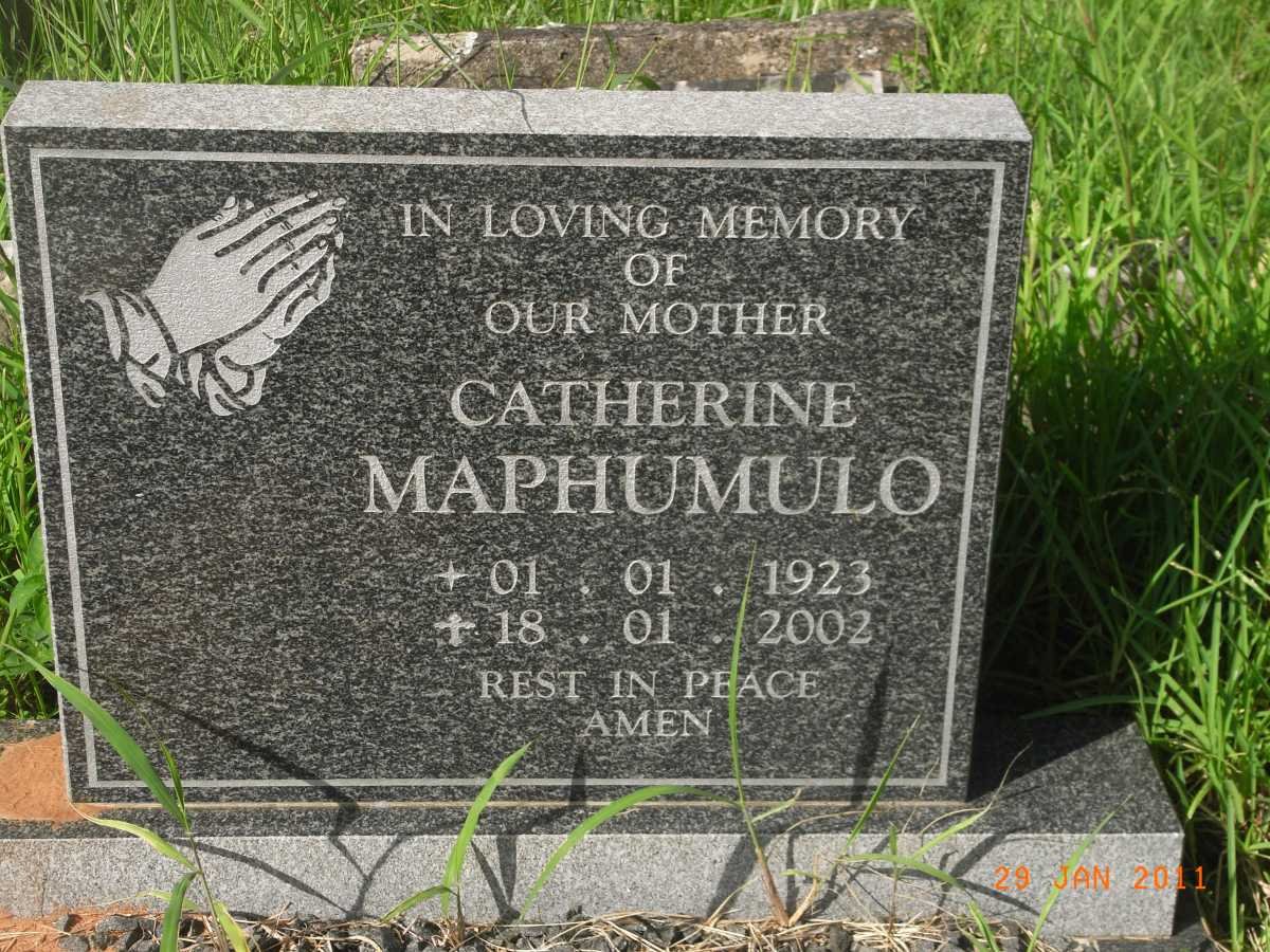 MAPHUMULO Catherine 1923-2002