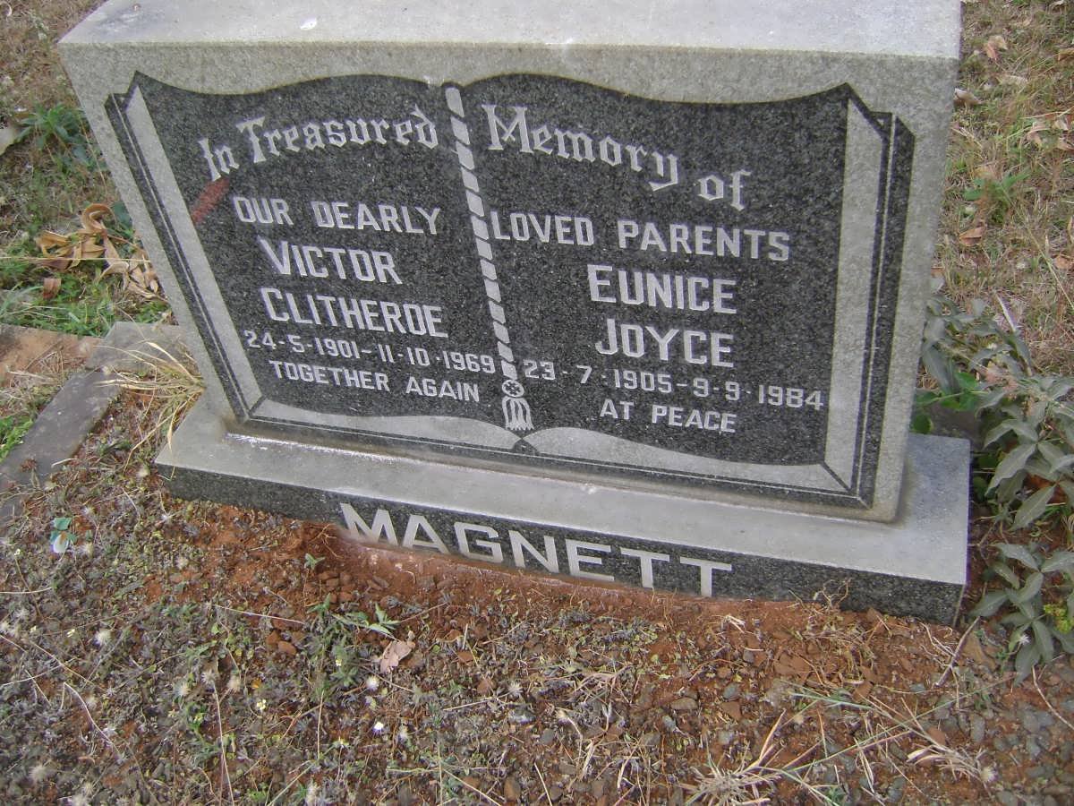 MAGNETT Victor Clitheroe 1901-1969 &amp; Eunice Joyce 1905-1984