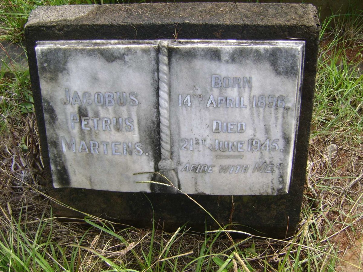 MARTENS Jacobus Petrus 1896-1945