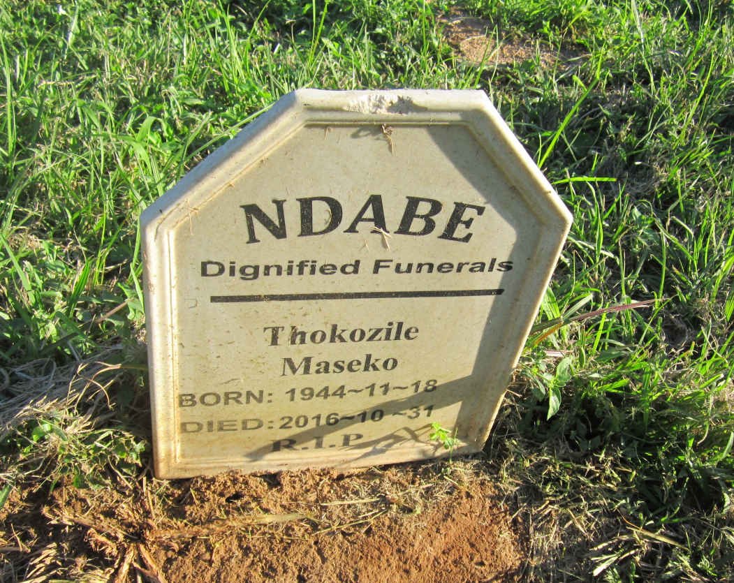 MASEKO Thokozile 1944-2016
