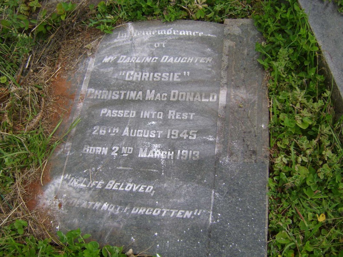 MacDONALD Christina 1913-1945