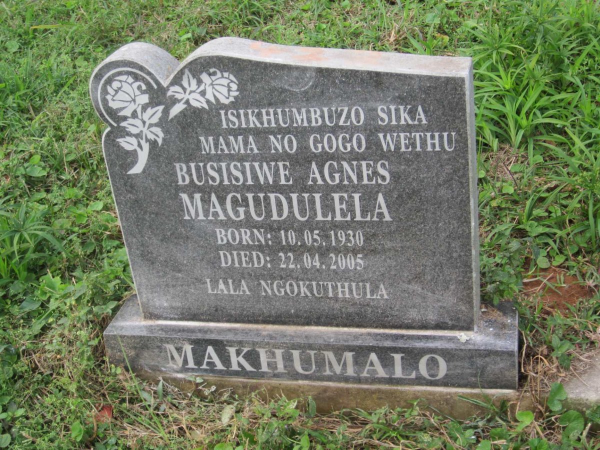 MAKHUMALO Busisiwe Agnes Magudulela 1930-2005