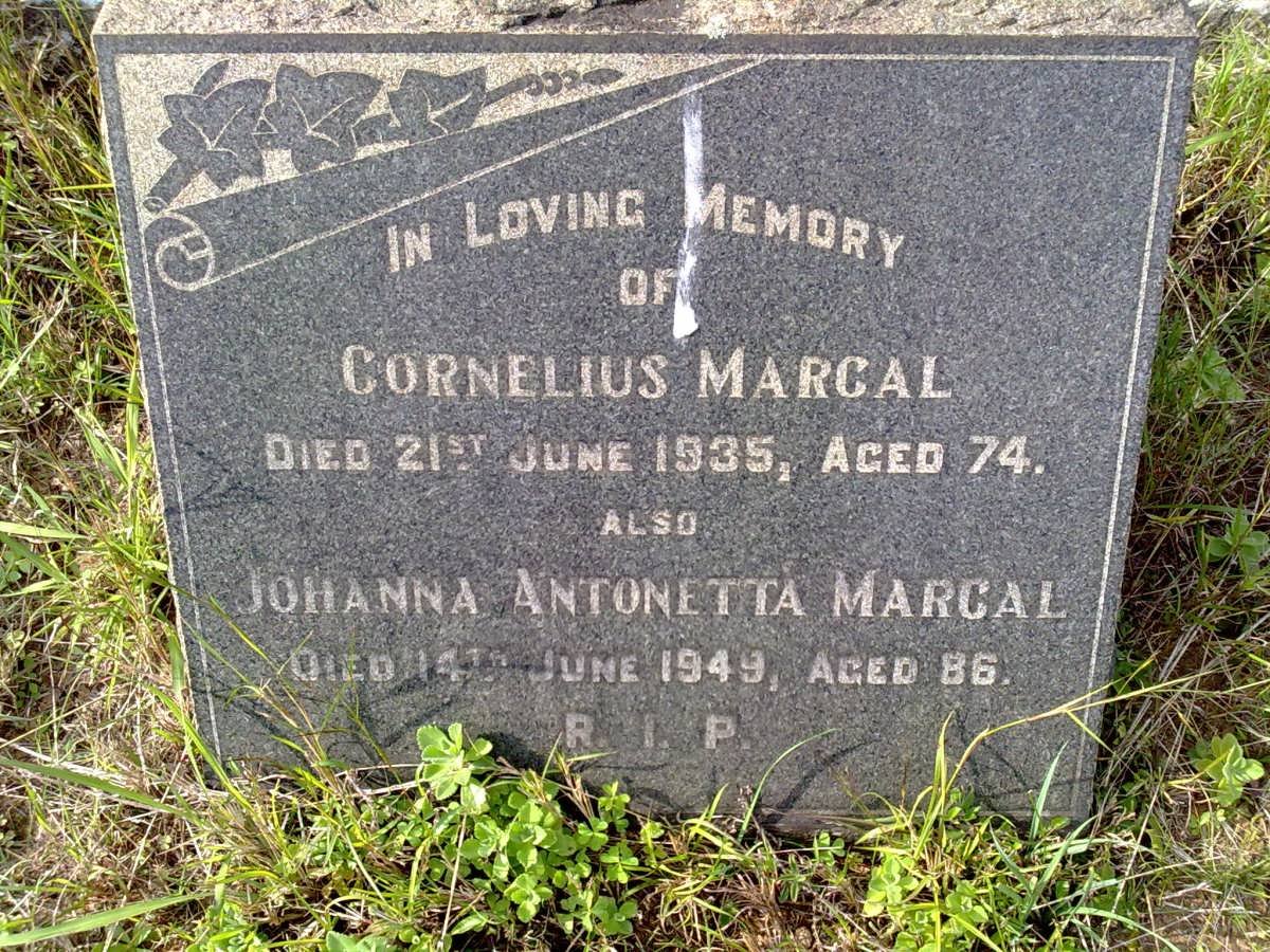 MARCAL Cornelius -1935 &amp; Johanna Antonetta -1949