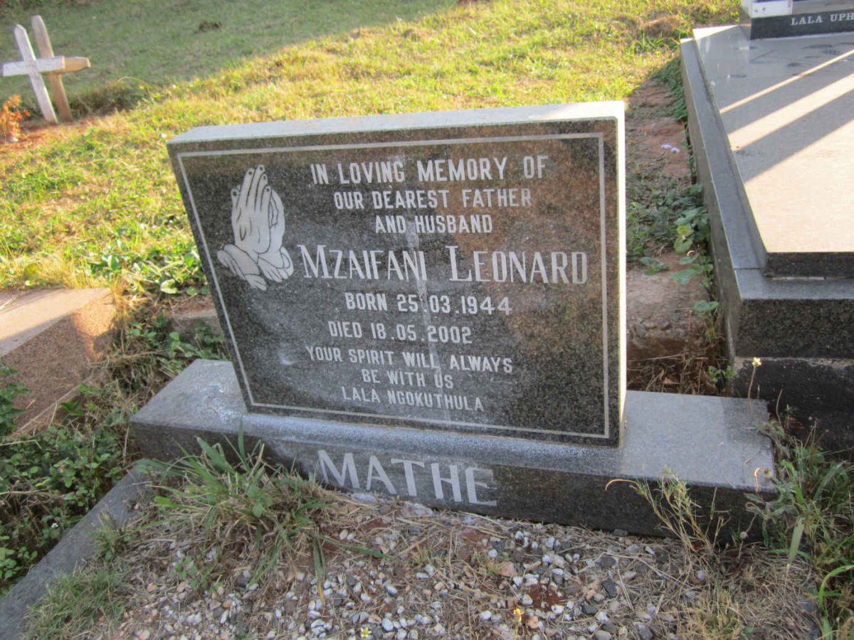 MATHE Mzaifani Leonard 1944-2002