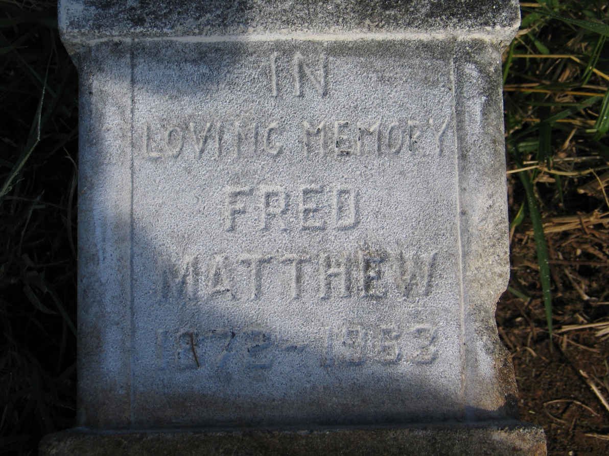 MATTHEW Fred 1872-1953