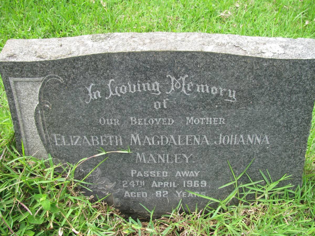 MANLEY Elizabeth Magdalena Johanna -1969