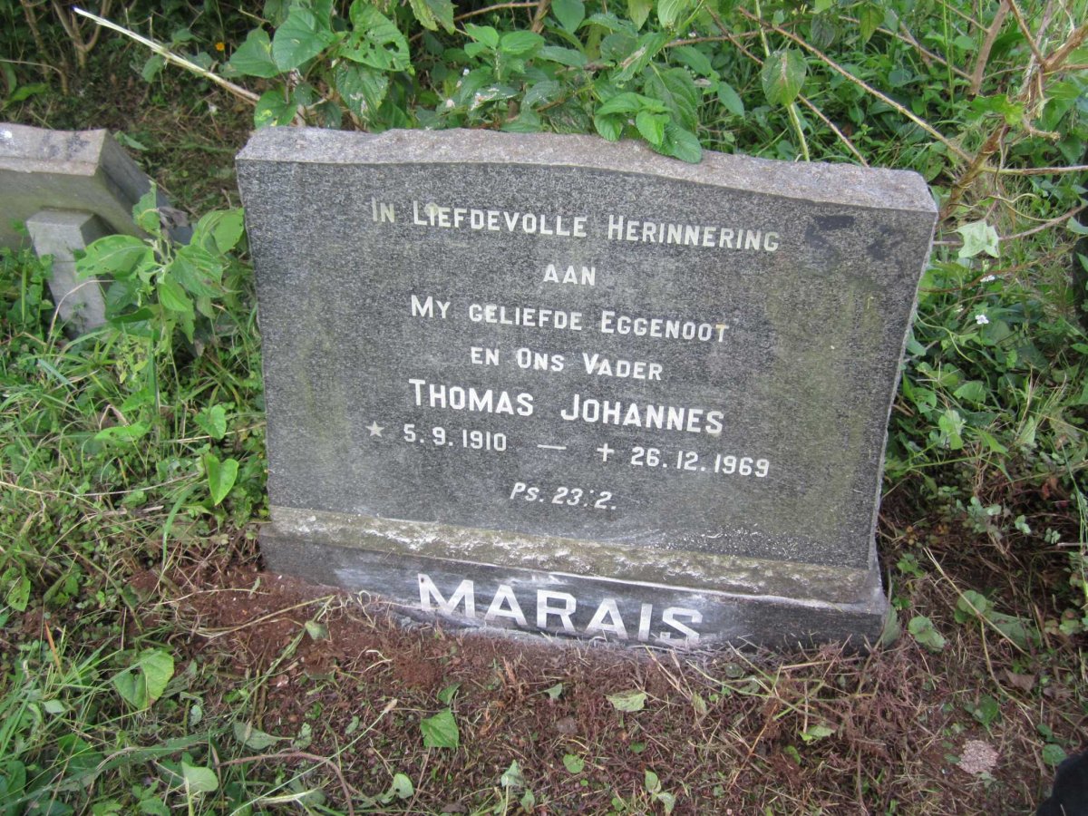 MARAIS Thomas Johannes 1910-1969