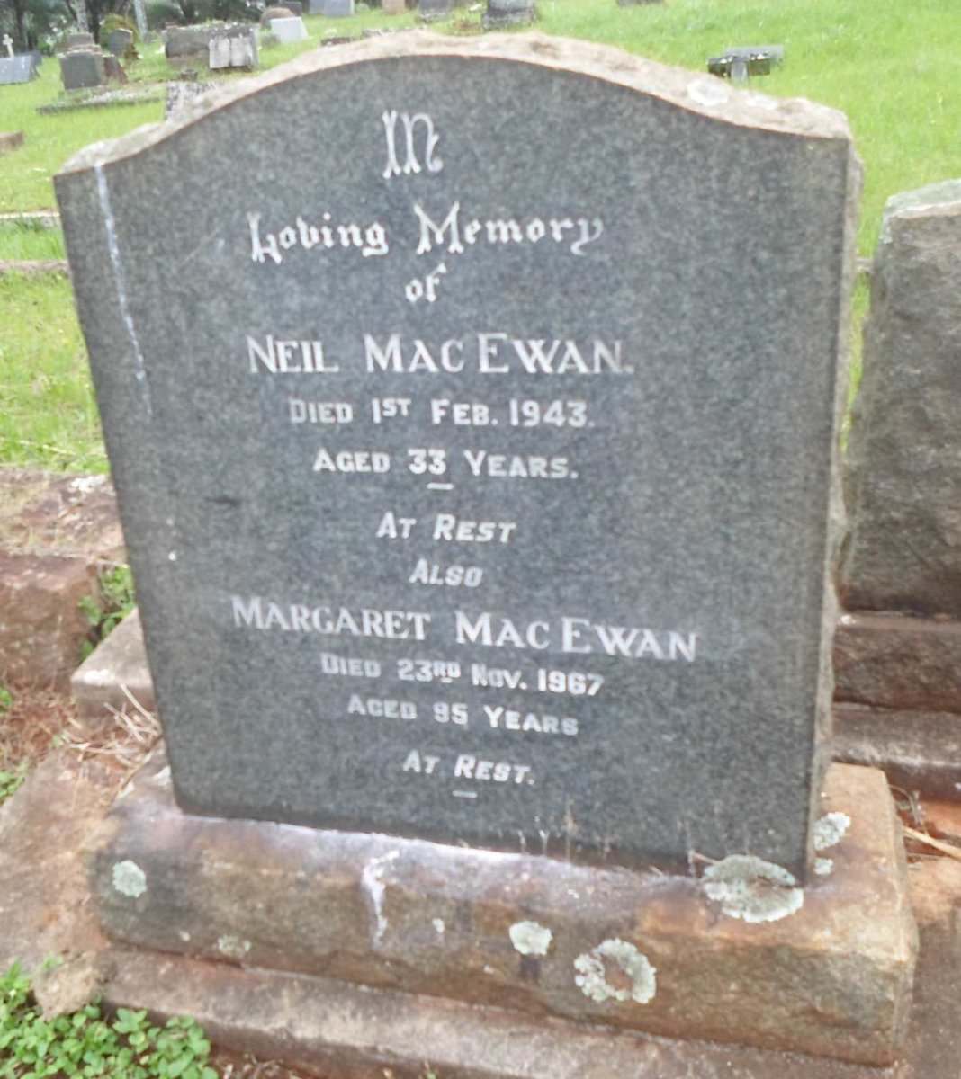 MAC EWAN Margaret -1967 :: MAC EWAN Neil -1943