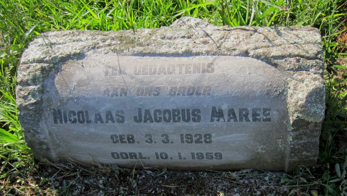 MAREE Nicolaas Jacobus 1928-1959