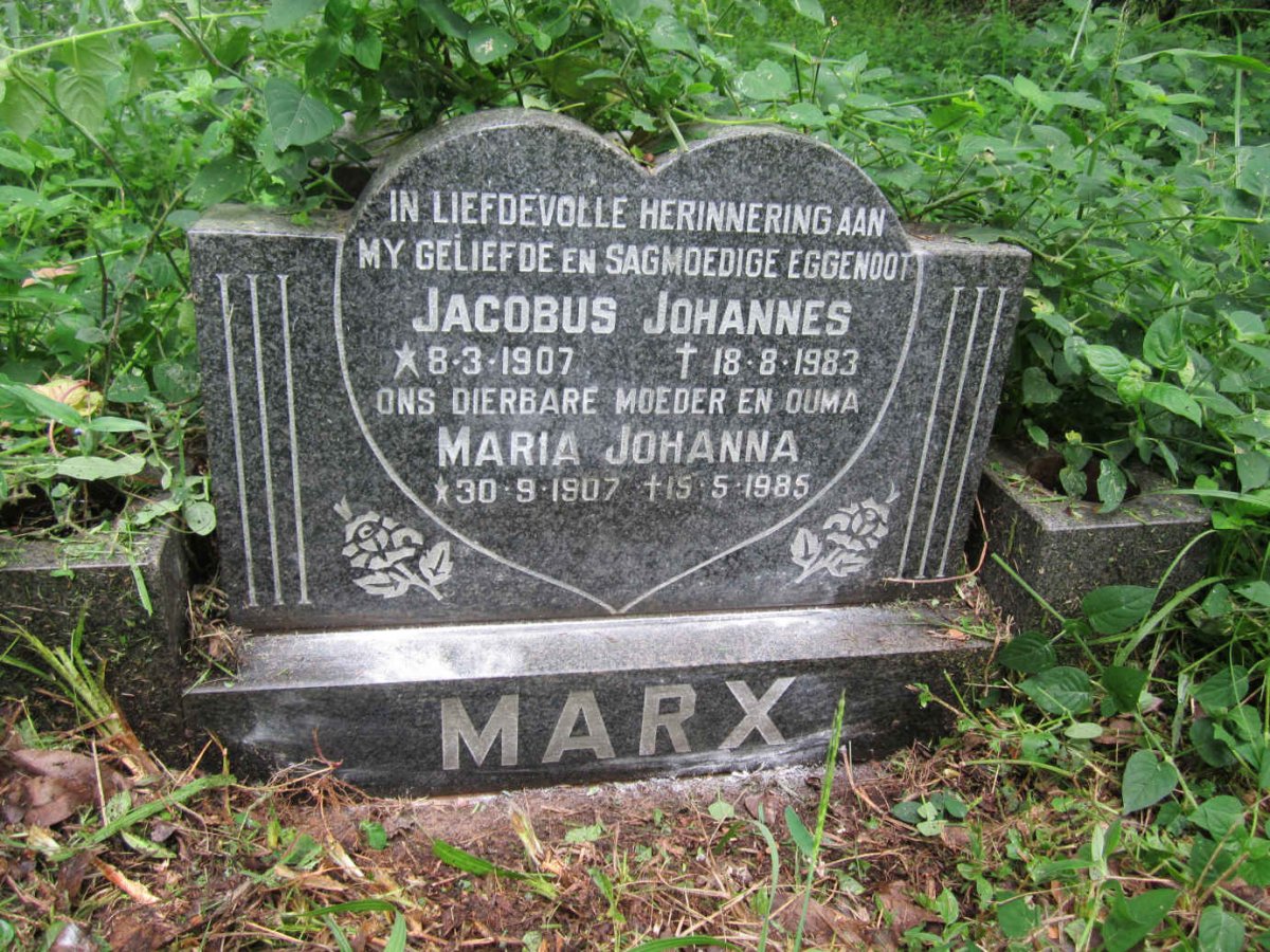 MARX Jacobus Johannes 1907-1983 &amp; Maria Johanna 1907-1985
