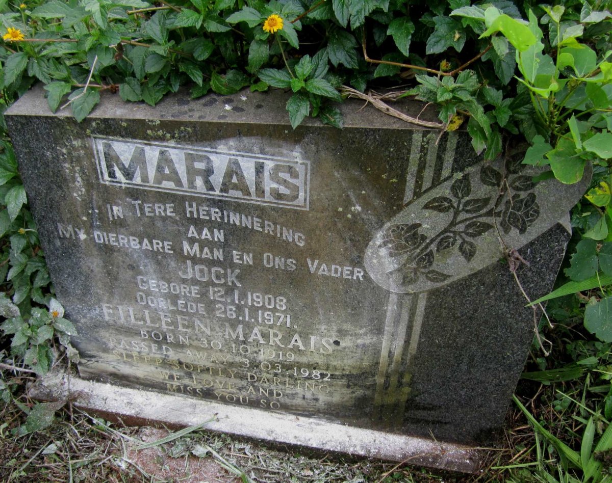 MARAIS Jock 1908-1971 &amp; Eilleen 1919-1982