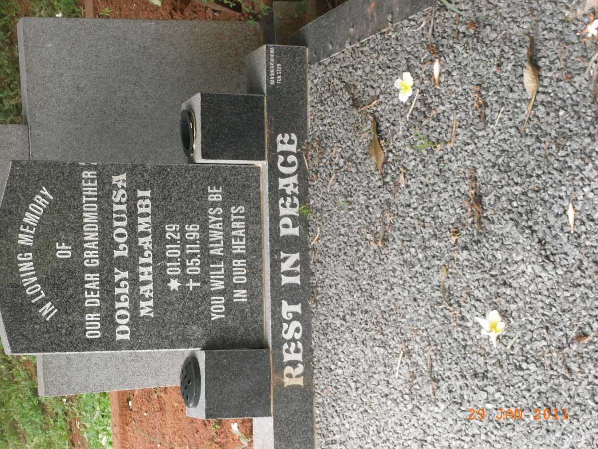 MAHLAMBI Dolly Louisa 1929-1996