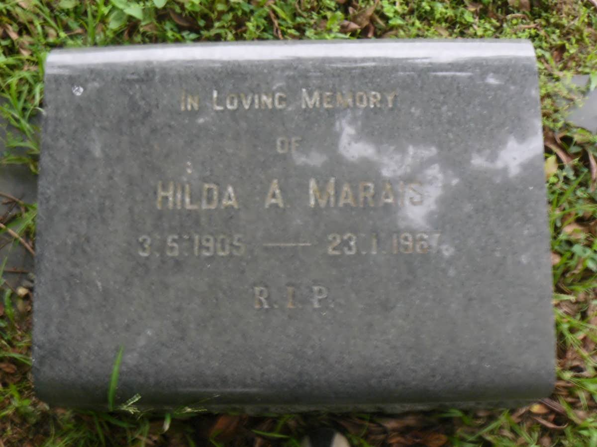 MARAIS Hilda A. 1905-1967