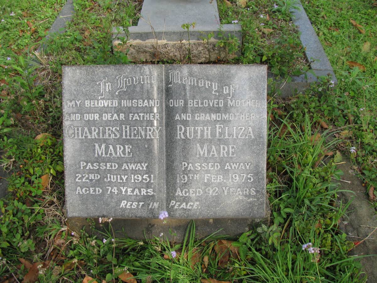 MARE Charles Henry -1951 &amp; Ruth Eliza -1975