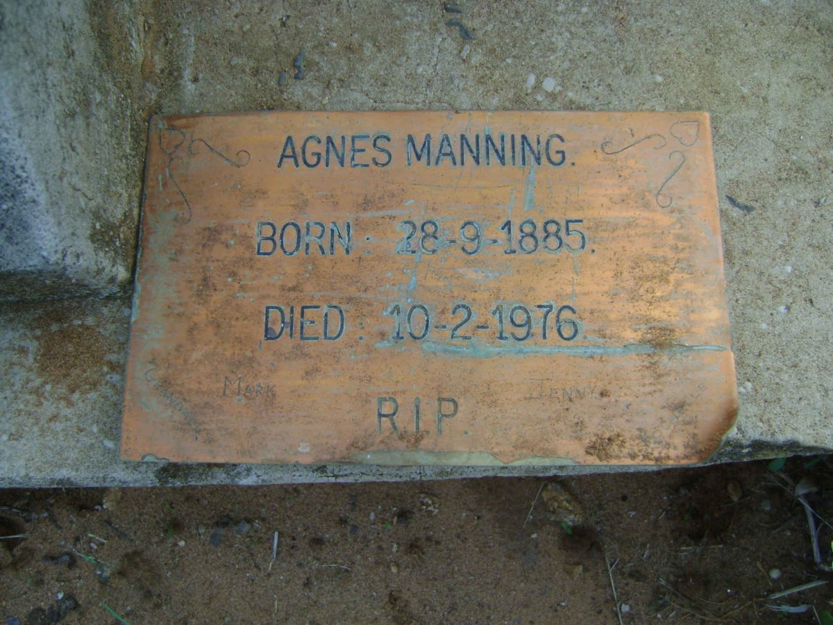 MANNING Agnes 1885-1976