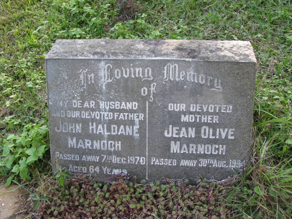 MARNOCH John Haldane -1970 &amp; Jean Olive -1994