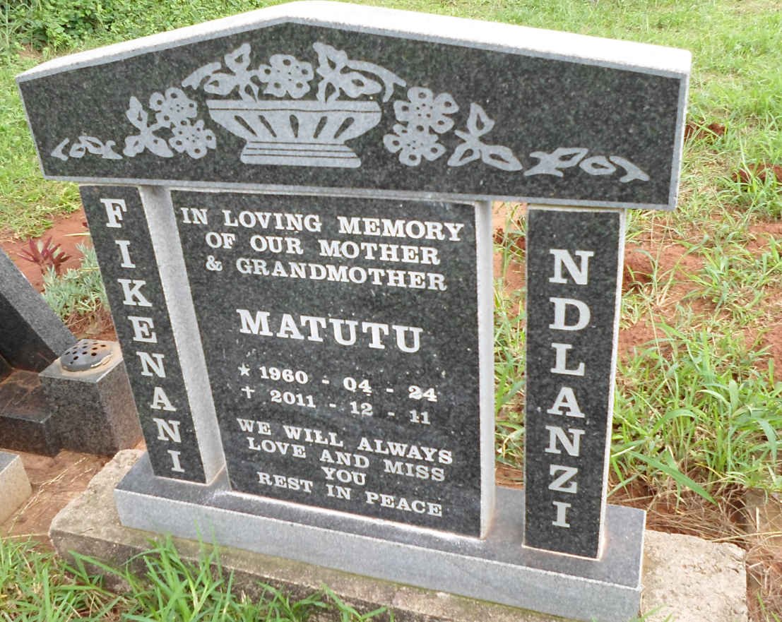 MATUTU Fikenani Ndlanzi 1960-2011