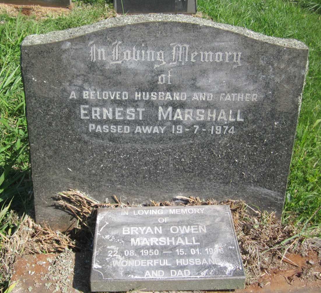 MARSHALL Ernest -1974 :: MARSHALL Bryan Owen 1950-1996