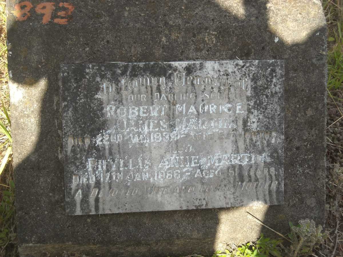 MARTIN Robert Maurice James -1939 &amp; Phyllis Annie -1966
