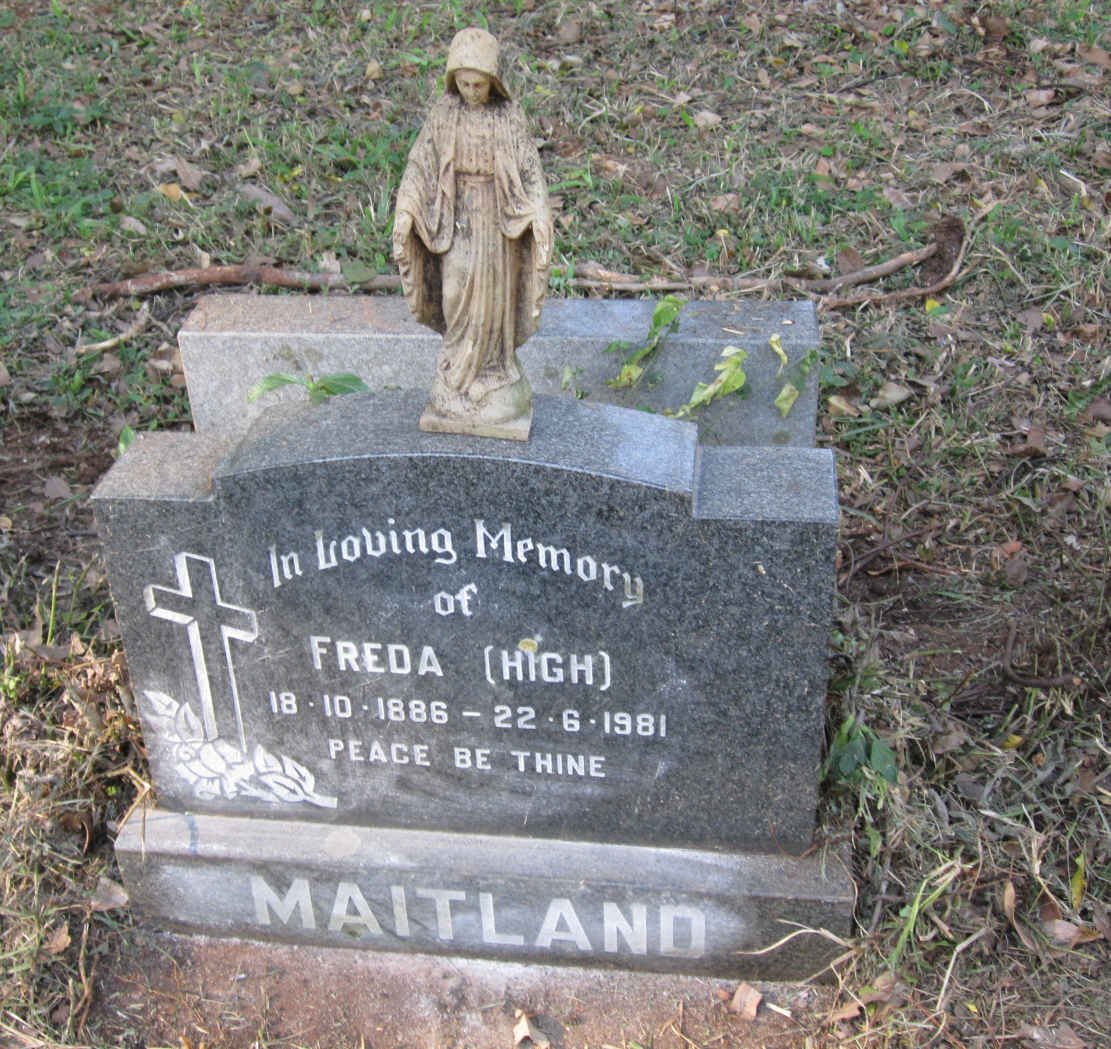 MAITLAND Freda nee HIGH 1886-1981