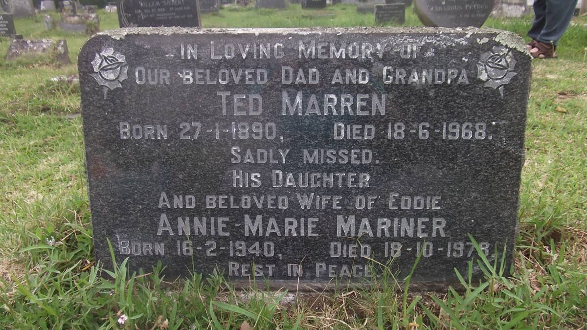 MARREN Ted 1890-1968 :: MARINER Annie-Marie 1940-1976