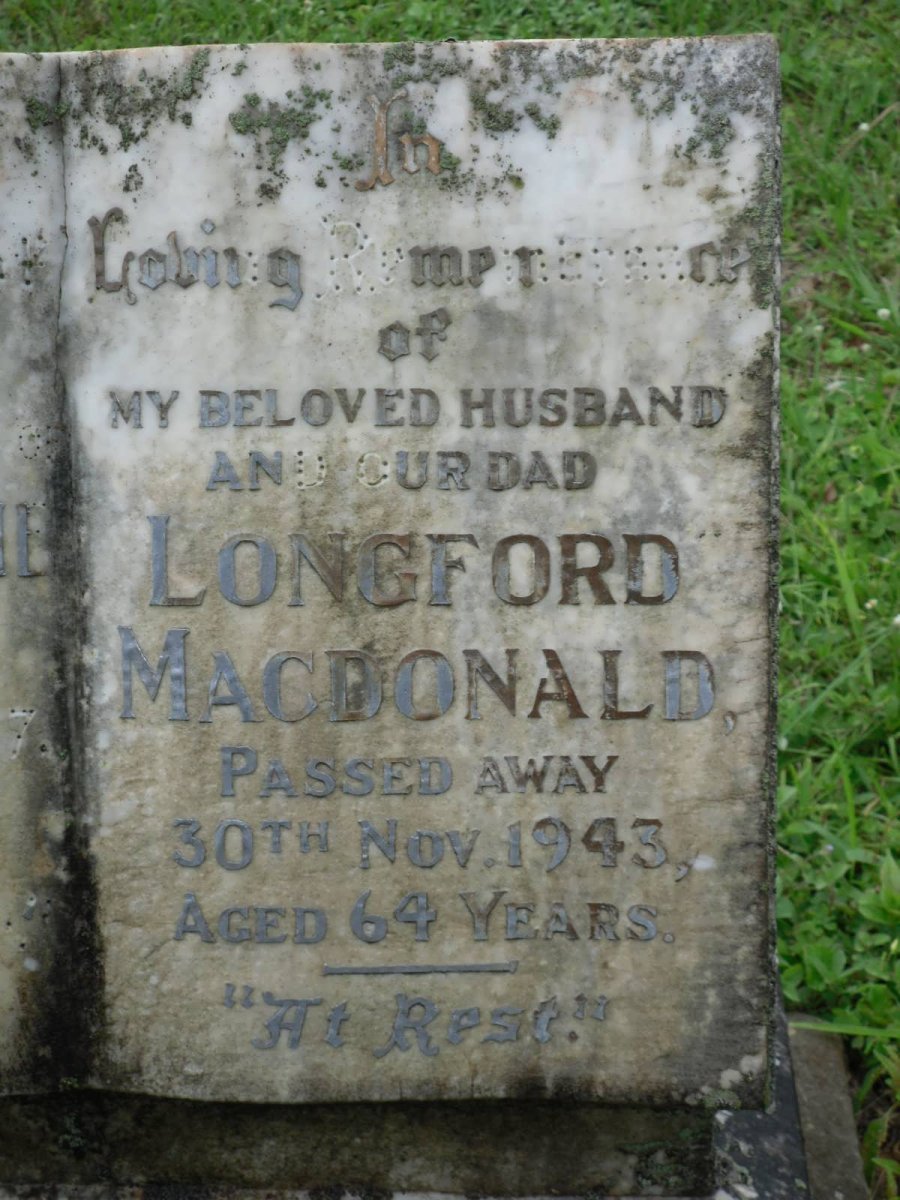 MACDONALD Longford -1943