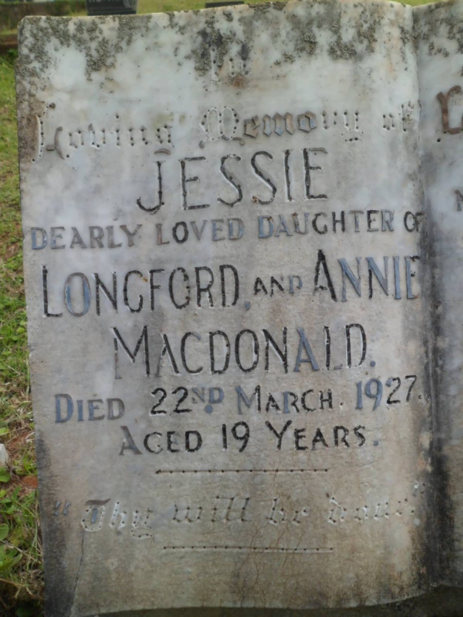 MACDONALD Jessie -1927 :: MACDONALD Annie -1950