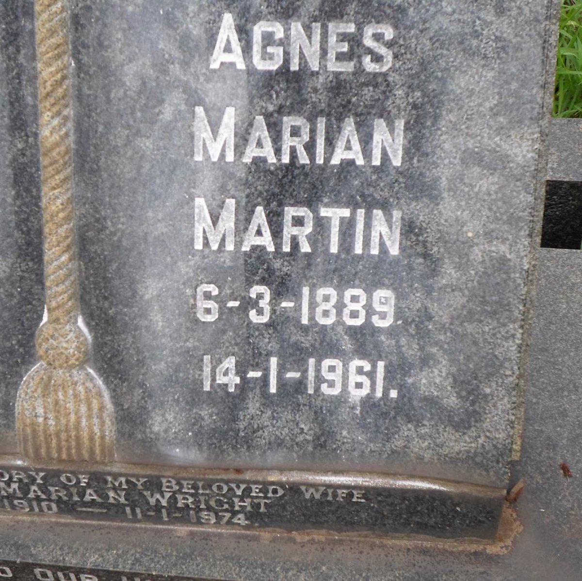 MARTIN Thomas Johnstone 1882-1942 &amp; Agnes Marian STYLES 1889-1961