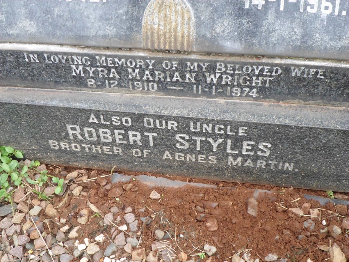 MARTIN Thomas Johnstone 1882-1942 &amp; Agnes Marian STYLES 1889-1961