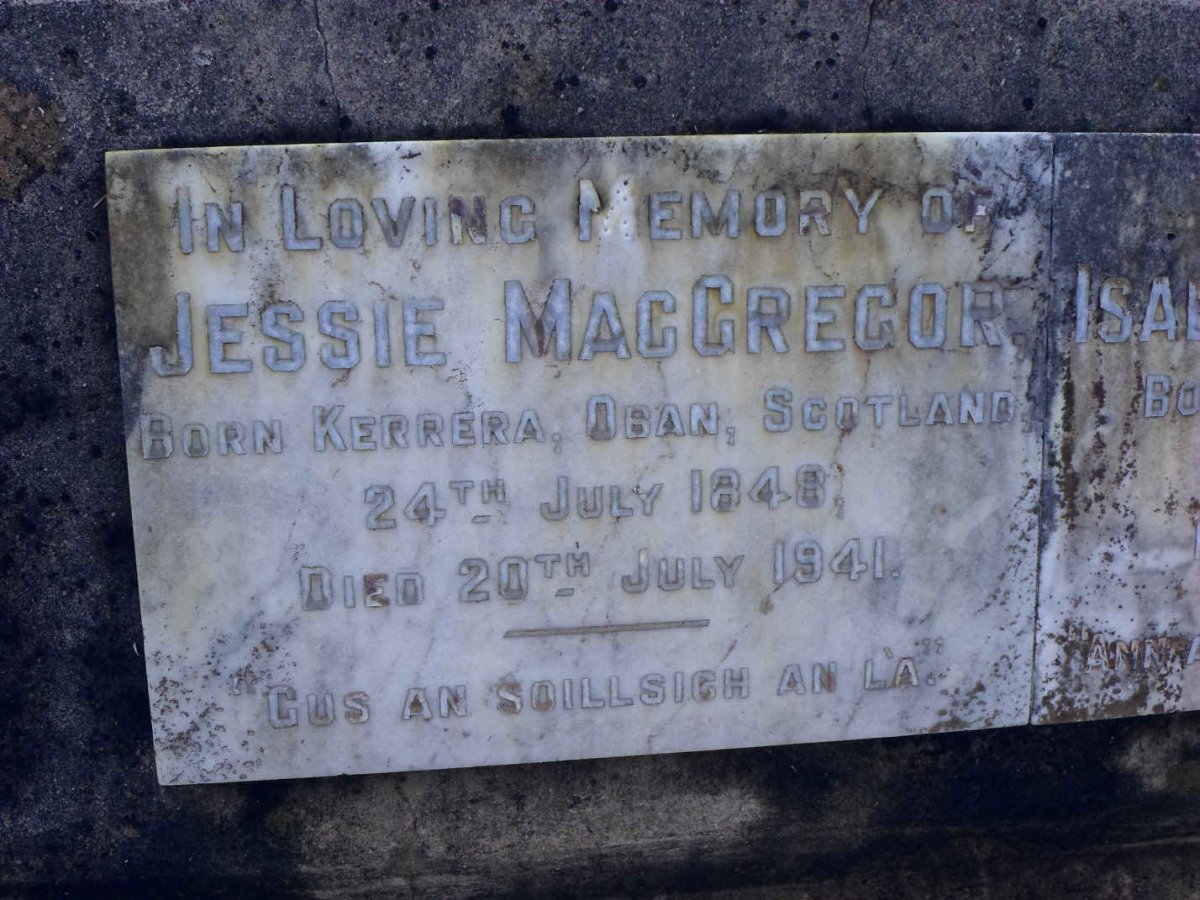 MacGREGOR Jessie 1848-1941