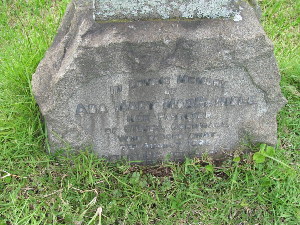 MacGRINDLE Ada Mary nee PAYNTER -1968