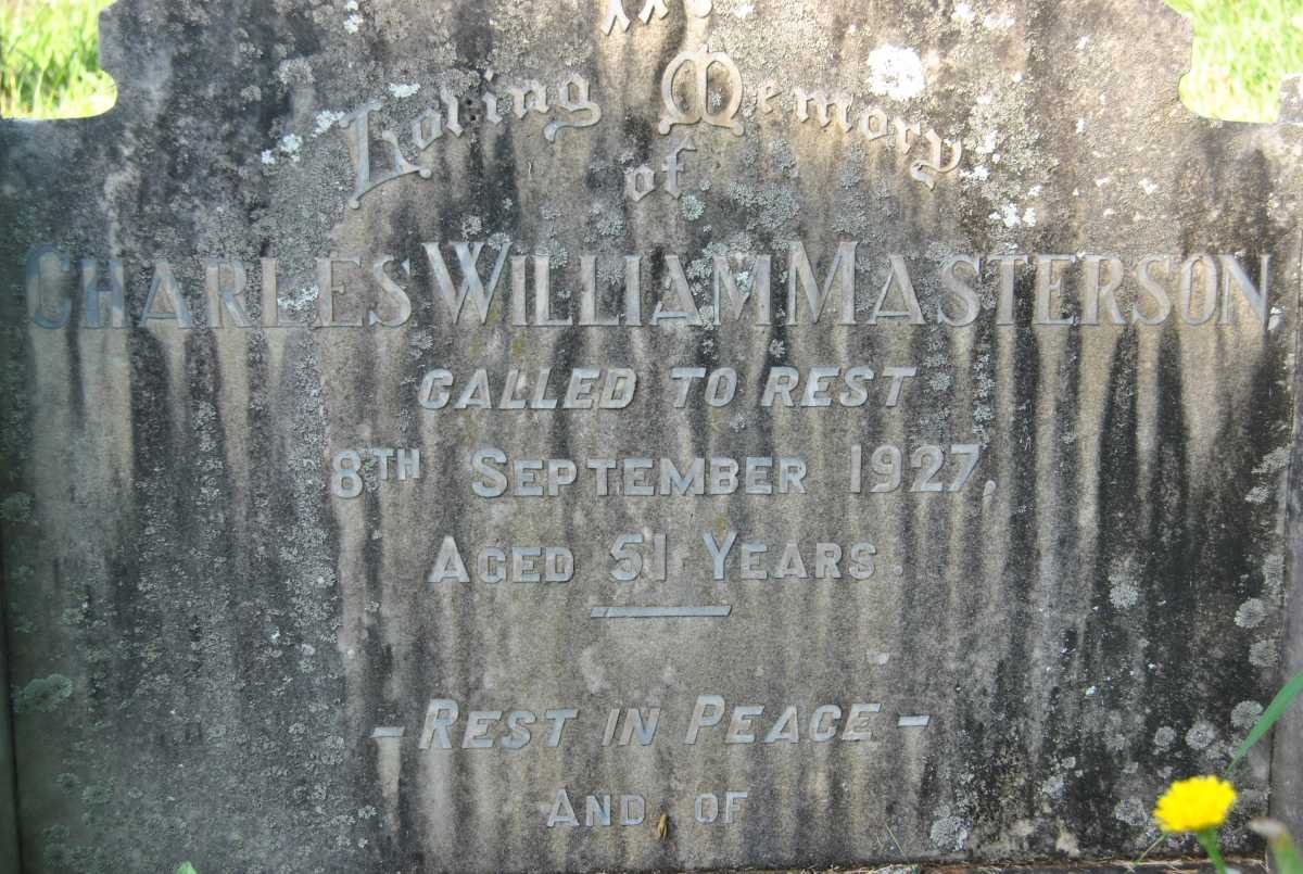 MASTERSON Charles William -1927 &amp; Mary -1958