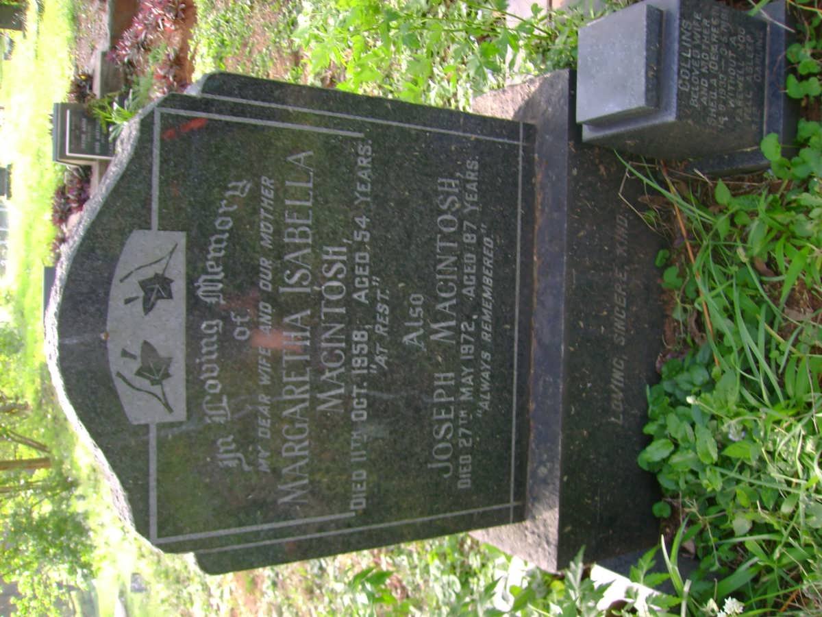 MACINTOSH Margaretha Isabella -1958 :: MACINTOSH Joseph -1972