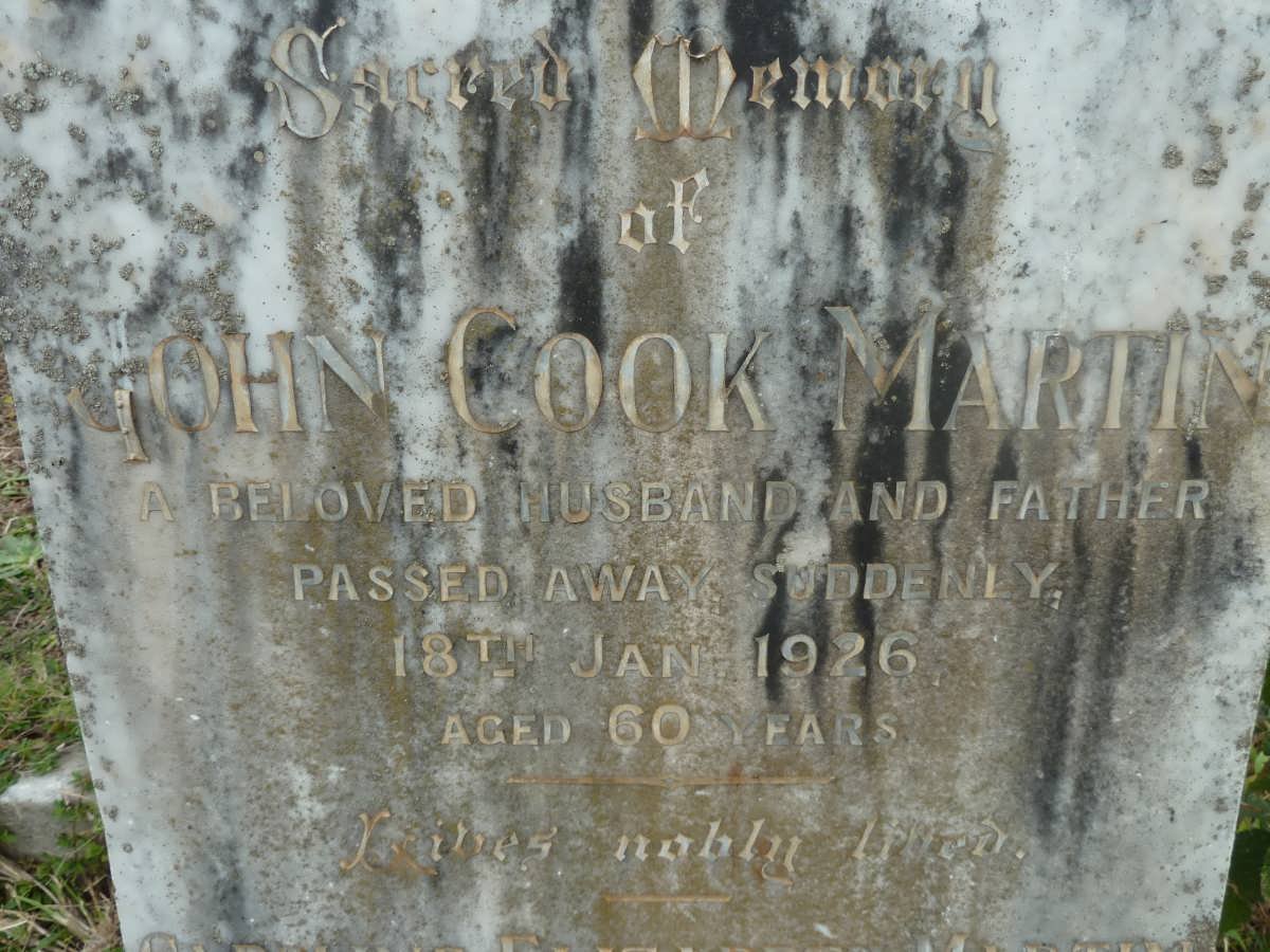MARTIN John Cook -1926 &amp; Caroline Elizabeth -1948 :: MARTIN John Douglas -1959 :: LITTLE Barbara -1975