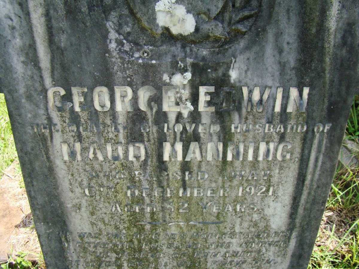 MANNING George Edwin -1921