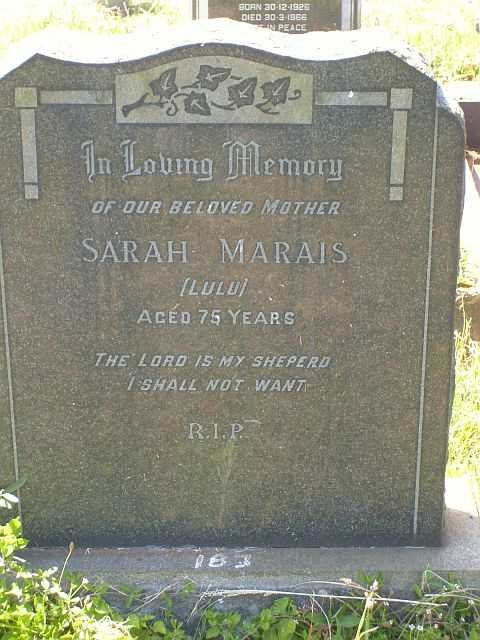 MARAIS Sarah -1966