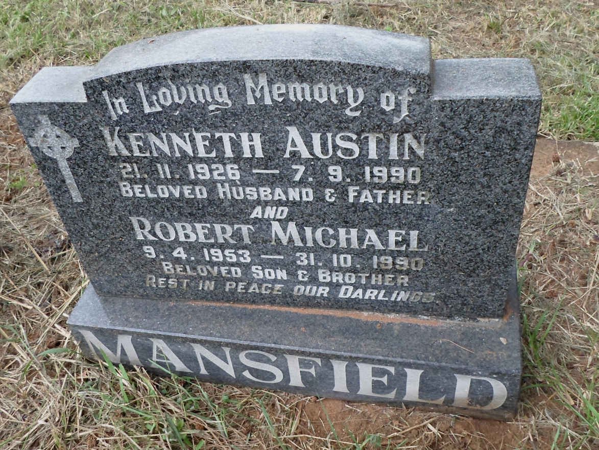 MANSFIELD Kenneth Austin 1926-1990 :: MANSFIELD Robert Michael 1953-1990