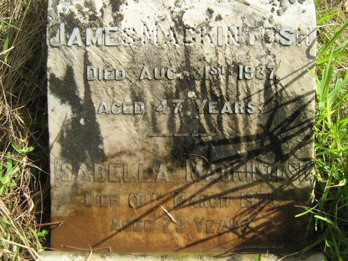 MACINTOSH James -1937 &amp; Isabella -1970