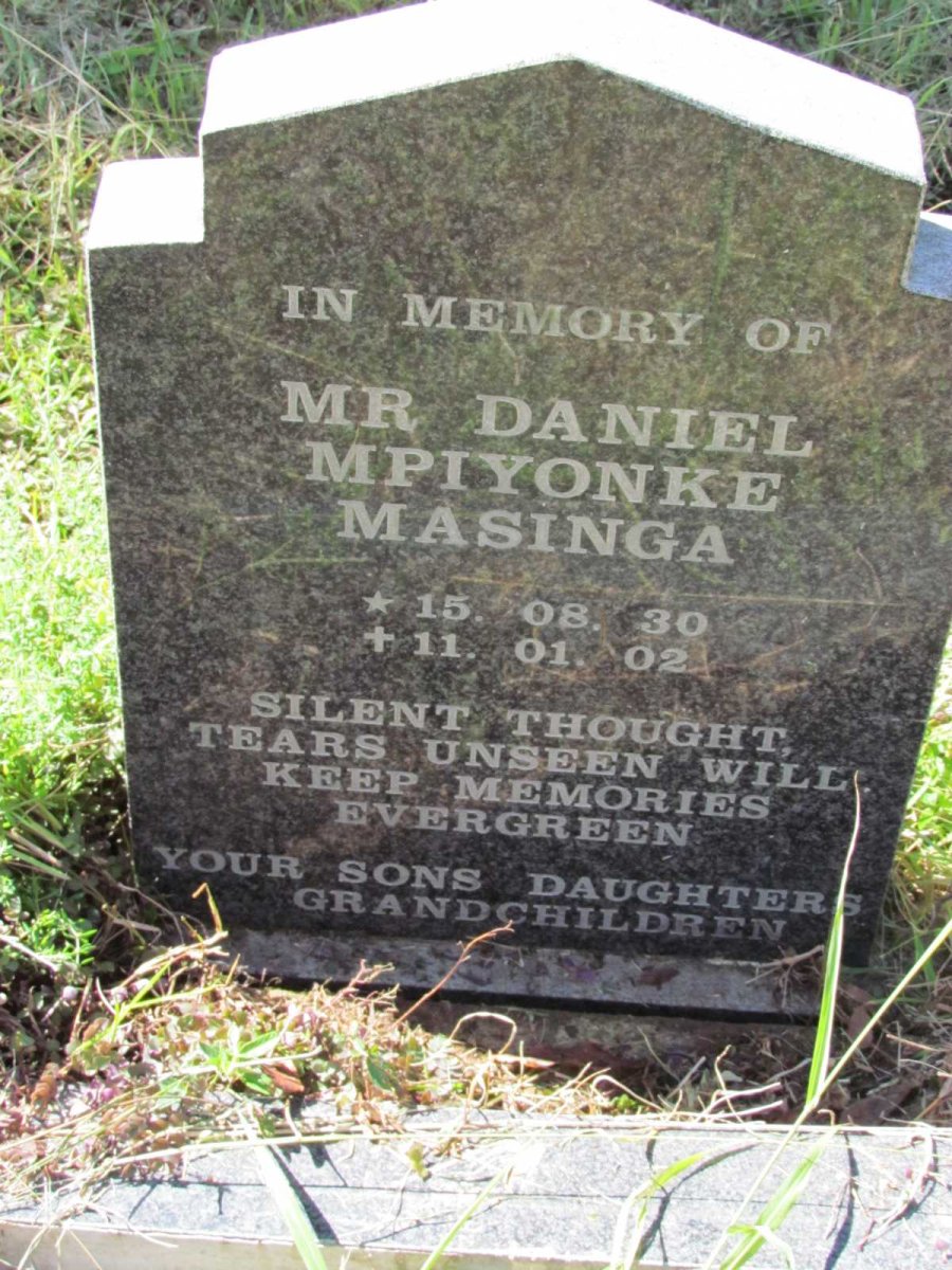MASINGA Daniel Mpiyonke 1930-2002