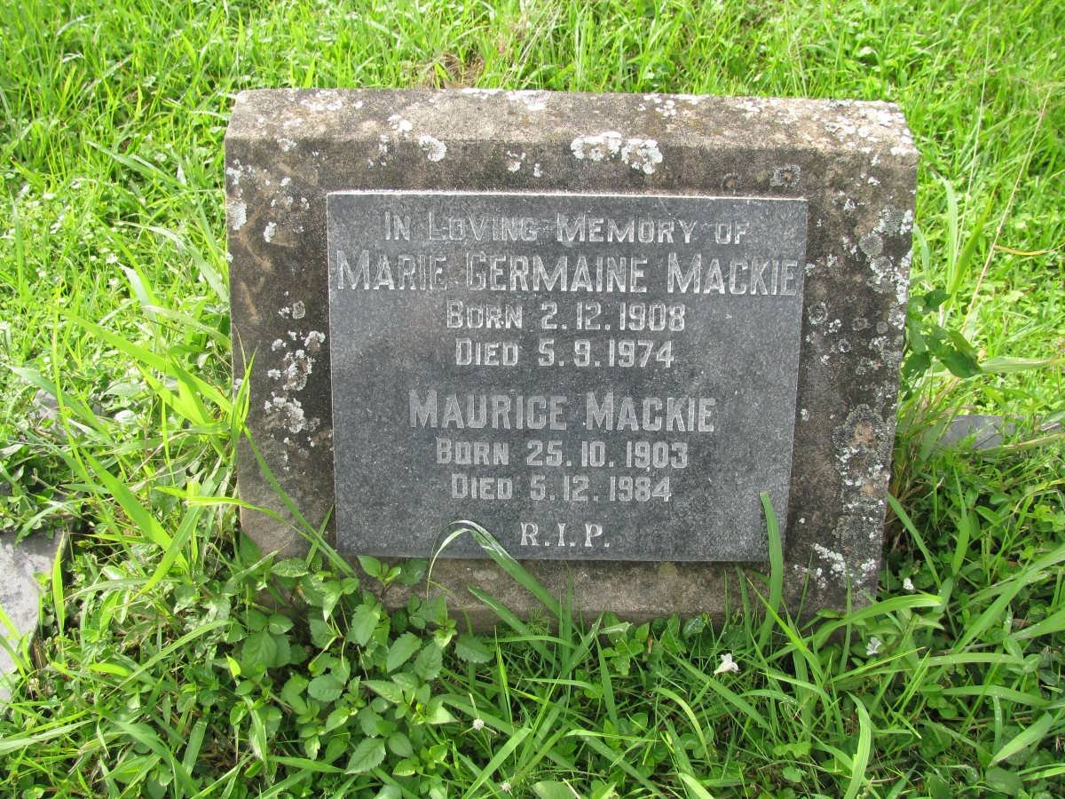 MACKIE Maurice 1903-1984 &amp; Marie Germaine 1908-1974