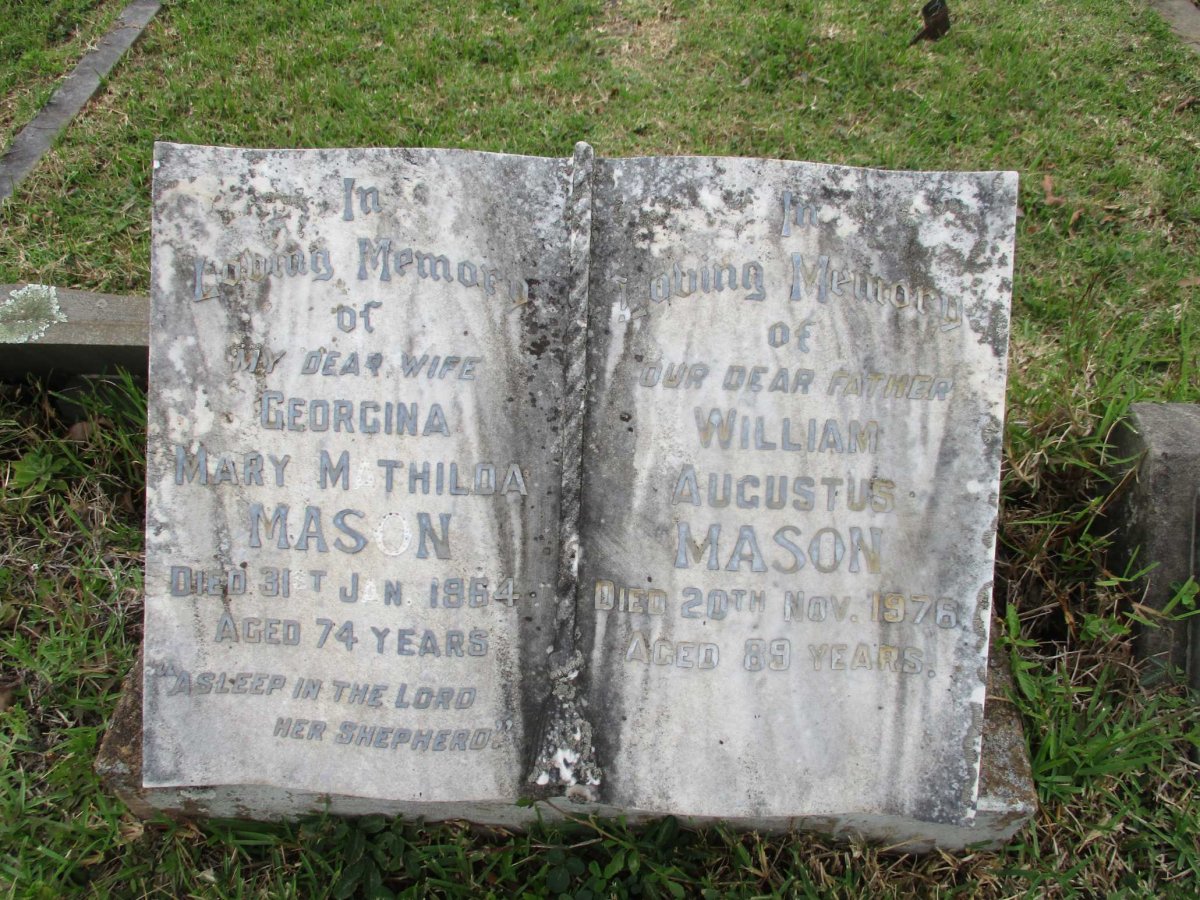 MASON William Augustus -1976 &amp; Georgina Mary Mathilda -1964