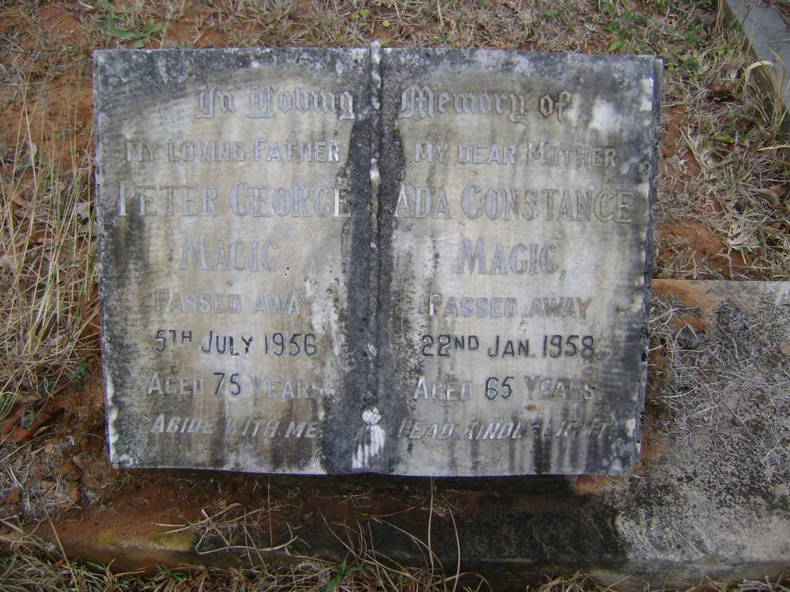 MAGIC Peter George -1956 &amp; Ada Constance -1958